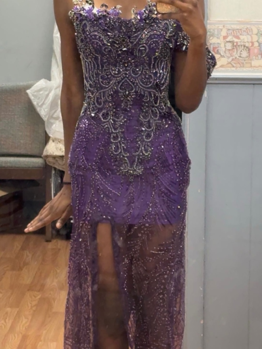 Purple prom dress